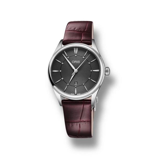 Oris Artelier Ladies Black Diamond Dial  Date Watch 33mm 