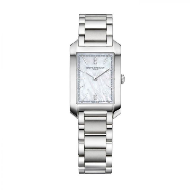 Baume Et Mercier Hampton Quartz Steel Ladies Mother Of Pearl Bracelet Watch