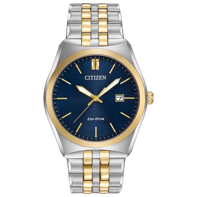 Citizen Eco Drive WR100 Mens Two Tone Bracelet Watch BM7334-58L