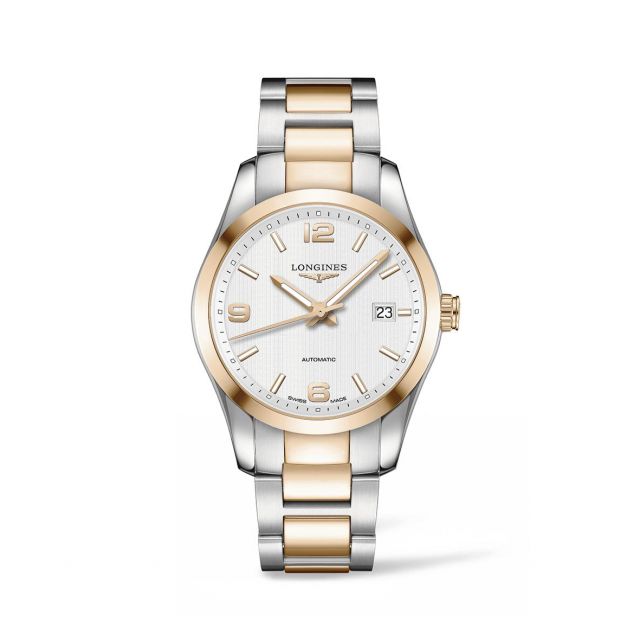 Longines Mens Conquest Classic Mens Luxury Stainless Steel / 18K Gold Watch L2.785.5.76.7