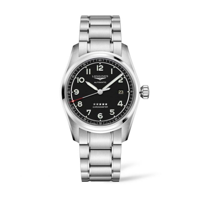 Longines Spirit Automatic Men's Black Dial Steel Bracelet Watch L38104536