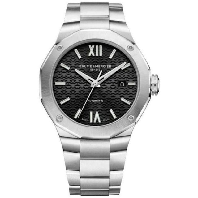 Baume Et Mercier Riviera Automatic Steel Gents Black Dial Bracelet Watch