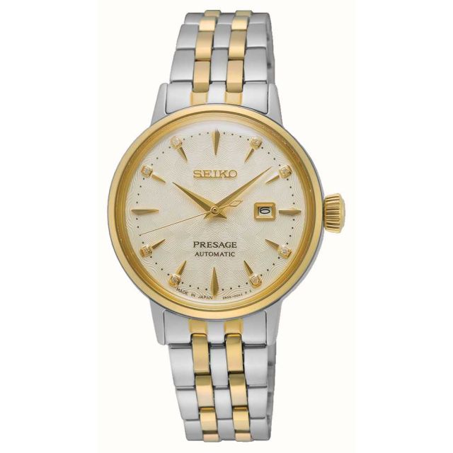 Seiko Presage Cocktail Time ‘White Lady’ Diamond Twist Watch