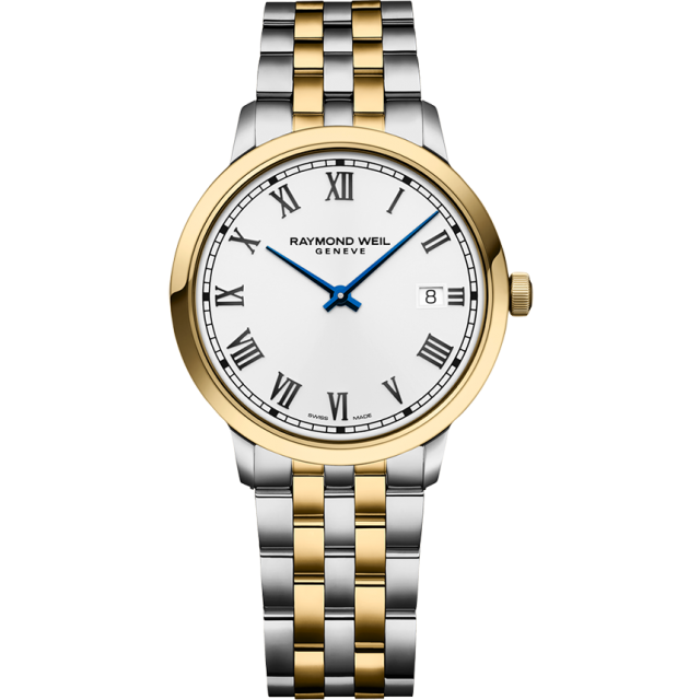 Raymond Weil Mens Two Tone Toccata With White Dial
