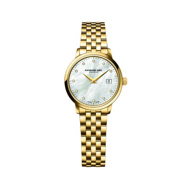 Raymond Weil Toccata Ladies Classic Gold 11 Diamond Steel Watch, 29mm 5988-P-97081