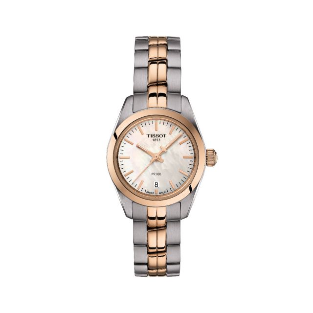 Tissot PR 100 Lady Small Steel / Rose Gold Quartz Watch