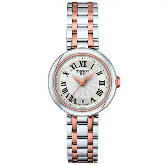 Tissot Bellissima Small Ladies Watch with Silver and Rose Gold Stainless Steel