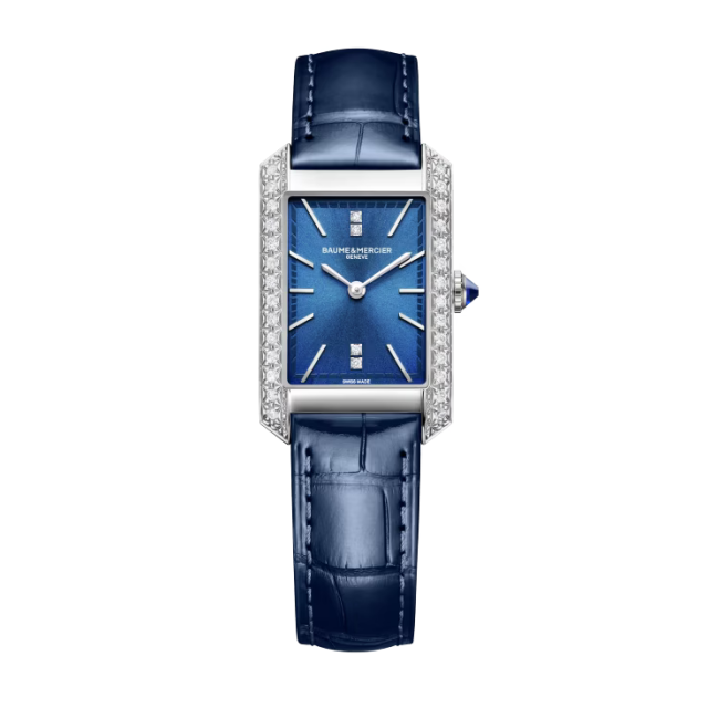 Baume et Mercier ladies Hampton With Blue Dial Diamond Set