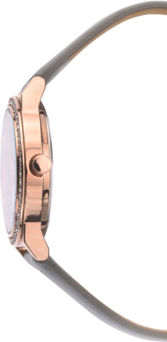 Sekonda Editions Stone Set Rose Gold Case Pu Strap Ladies Fashion