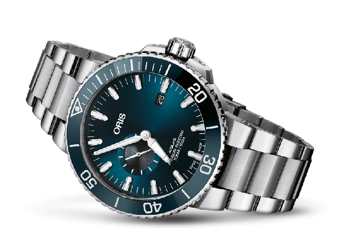 Oris aquis date blue dial sale