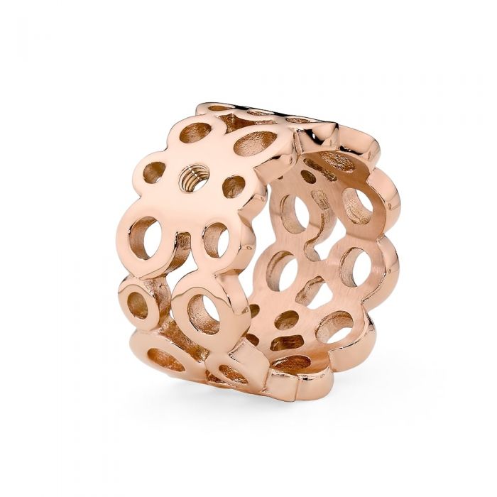 Stainless steel deals rose gold ring
