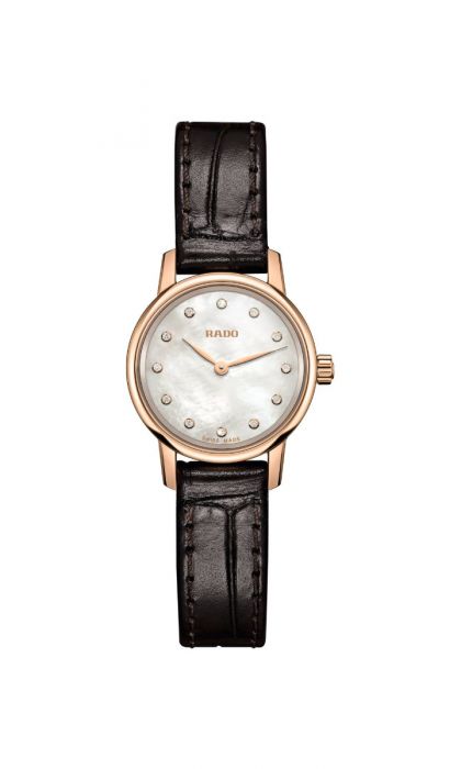 Rado Ladies Coupole Classic Rose Gold Quartz Strap Watch R22891915