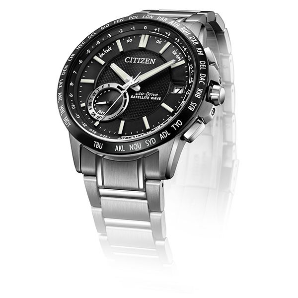 Citizen Mens Satellite Wave World Time Eco Drive Bracelet Watch