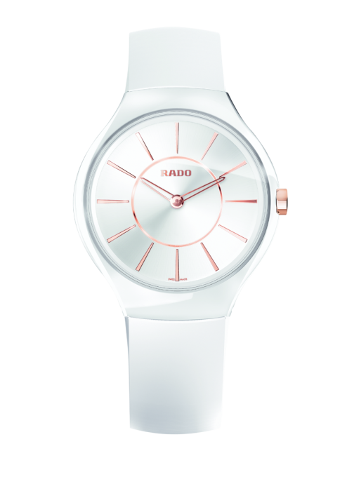 Rado Ladies True Thinline White Ceramic Bracelet Watch R27958109