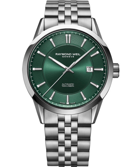 Raymond Weil Mens Freelancer With Green Dial