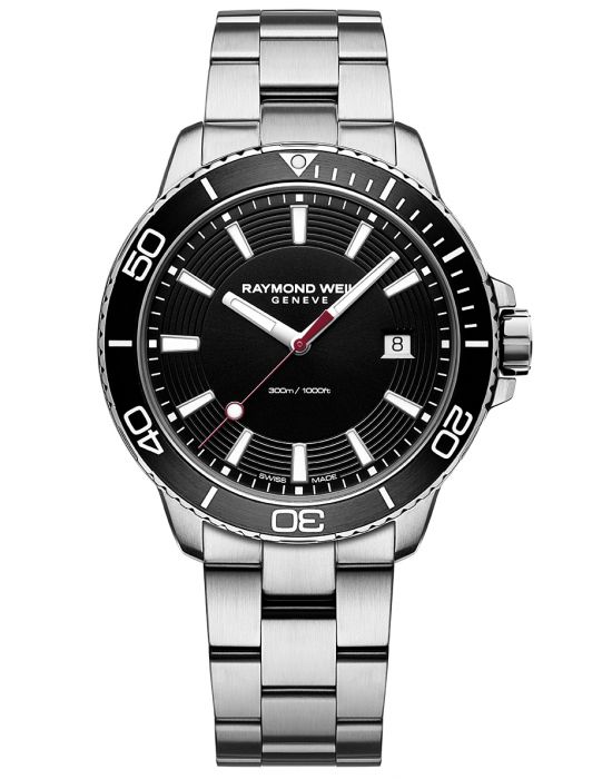 Raymond Weil Tango 300 Mens Steel Black Diver Watch 42mm 8260 ST1 20001