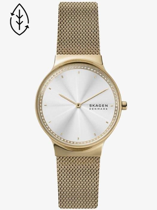 Ladies Skagen Freja Gold Stainless Steel Mesh Watch