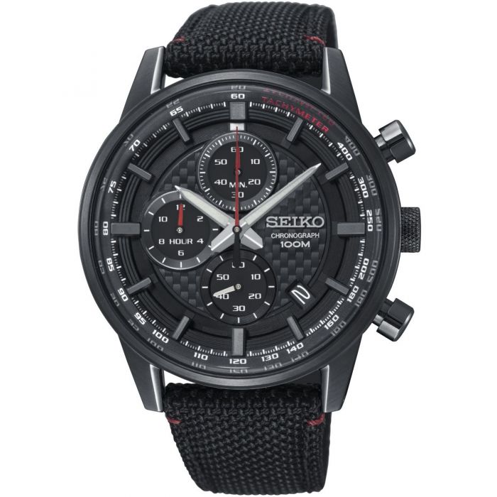 Seiko Mens Urban Sport Chronograph Nylon Strap Watch SSB315P1