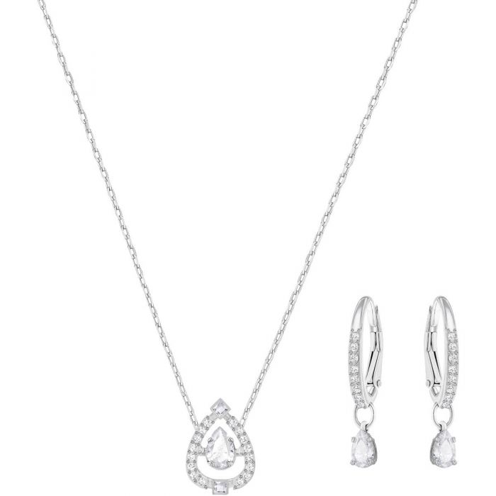 Swarovski Sparkling Dance Pear Necklace Earring Set