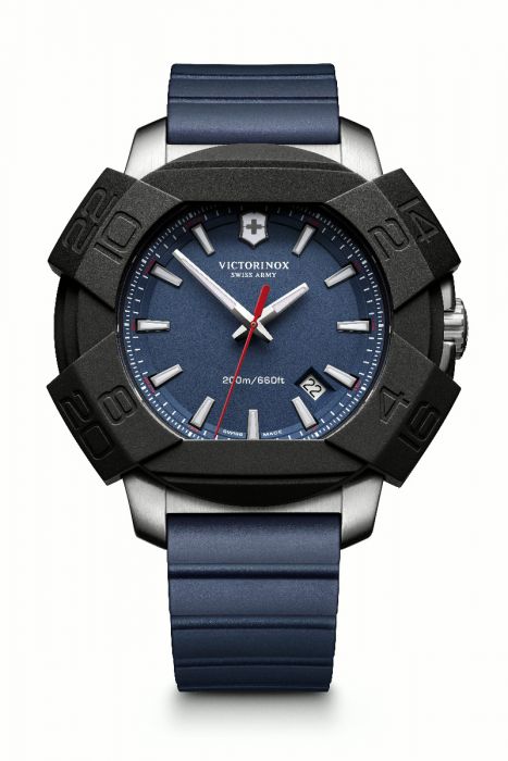 Victorinox I.N.O.X.Mens Quartz Mens Blue Dial Rubber Strap Watch 241688.1