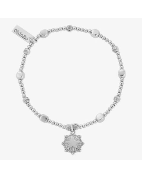ChloBo Radiant Essence Silver Star Beaded Bracelet