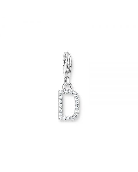 Thomas Sabo Silver Letter D with white stones