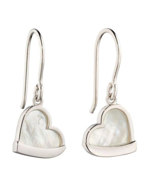 Fiorelli Heart Drop Earrings with Mother of Pearl Centre