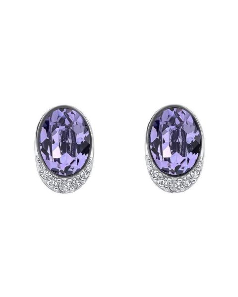 Fiorelli Oval Tanzanite Crystal Stud Earrings with Cubic Zirconia Wave