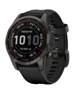 Garmin Fenix 7S Solar Carbon Grey Titanium Blk Strap