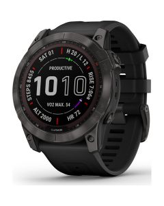 Garmin Fenix 7X Solar Black Titanium Black Strap