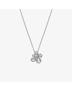  Hot Diamonds Tender Sterling Silver Topaz Cluster Pendant Necklace