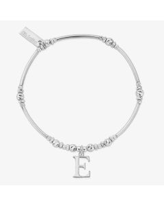 ChloBo Iconic Silver Initial E Bracelet