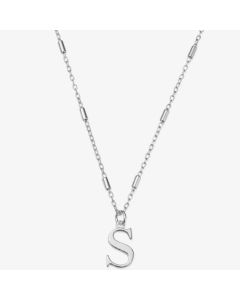 ChloBo Iconic Silver Initial S Necklace
