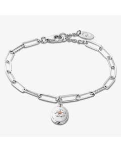 Clogau Silver & 9ct Rose Gold Forget Me Not Paper Link Chain Bracelet