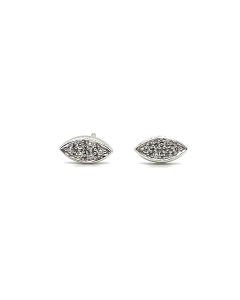 14ct White Gold 0.09ct Diamond Stud Earrings