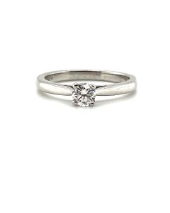 Platinum 0.31ct Solitaire Diamond Ring