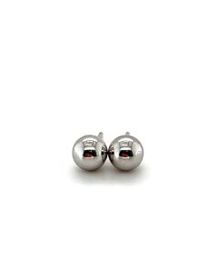 14ct White Gold 5mm Ball Stud Earring