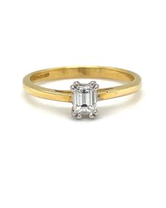 Preowned 18ct Yellow gold 0.25ct Diamond Solitaire Ring 