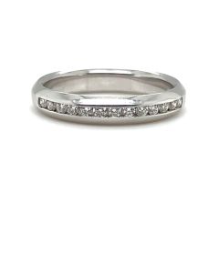 18ct White Gold 0.24ct Diamond Half Eternity Ring 