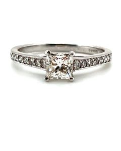 18ct White Gold 0.94ct Solitaire Diamond Ring
