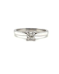 18ct White Gold 0.50ct Solitaire Diamond Ring