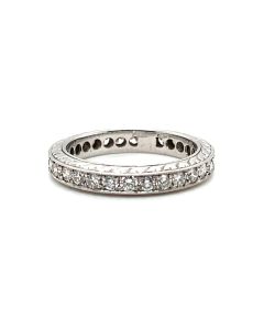 18ct White Gold 1.02ct Diamond Five-Stone Full Eternity Ring