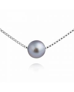 Jersey Pearl Solo Grey Freshwater Pearl Necklace