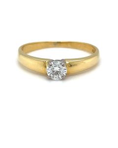 Preowned 18ct Yellow gold 0.30ct Diamond Solitaire Ring 