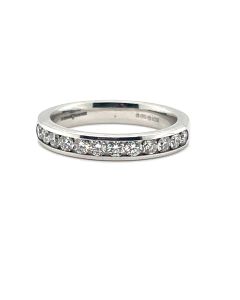 18ct White Gold 0.50ct Diamond 1/2 Eternity ring