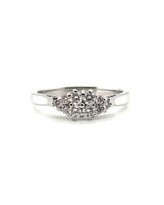 18ct White Gold 0.27ct Diamond Cluster Ring