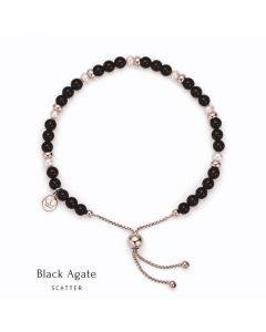 Jersey Pearl Scatter Sky Pearl Bracelet with Black Agate