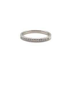 Platinum 0.15ct Diamond Half-Eternity Ring 