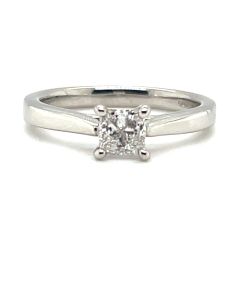 Platinum 0.40ct ‘E Si1’ Princess cut Diamond Solitaire Ring