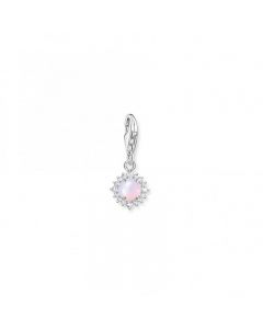 Thomas Sabo Charm pendant opal-coloured stone shimmering pink
